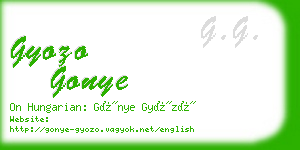 gyozo gonye business card
